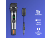 NGS Microfones Wireless NGS Singer Star Duo Preto NGS Microfones Wireless NGS Singer Star Duo Preto
